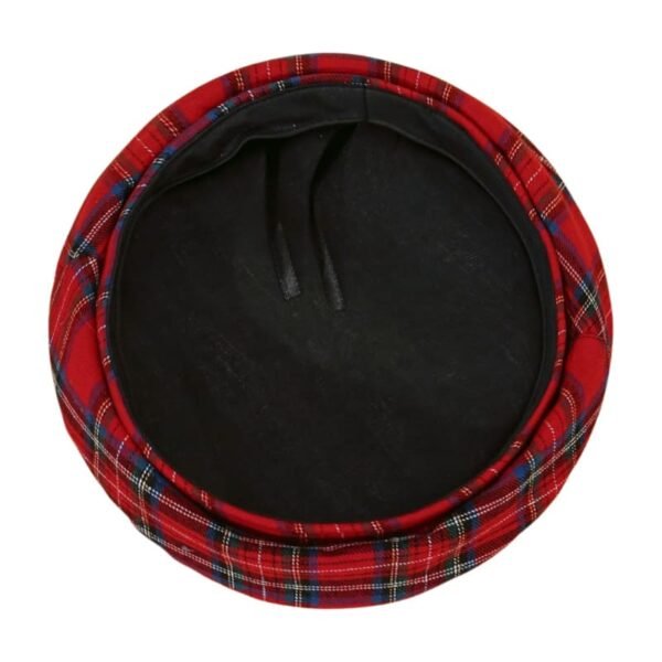Women Trendy Street Fashion Flat Top Small Grid Pattern Beret - Image 3