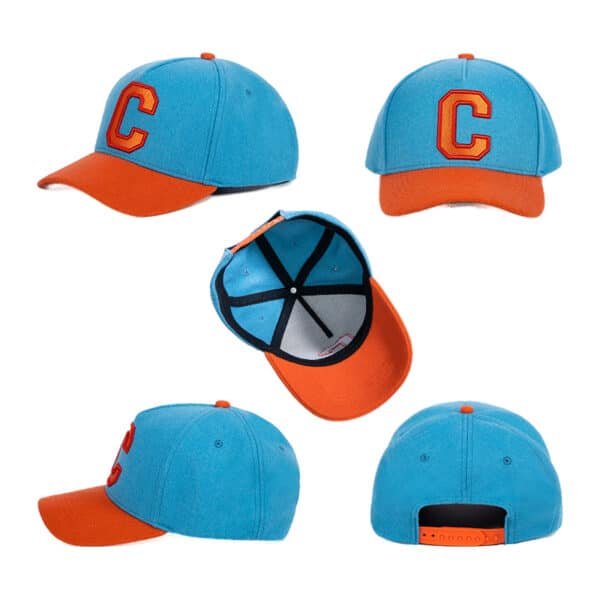 Custom 5 Panel Melton Wool Two Tone Gorras Baseball Cap - Image 4