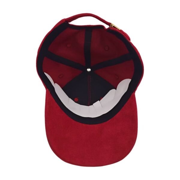 Custom Embroidered Logo 5 Panel Adjustable Suede Baseball Caps For Men - Image 6