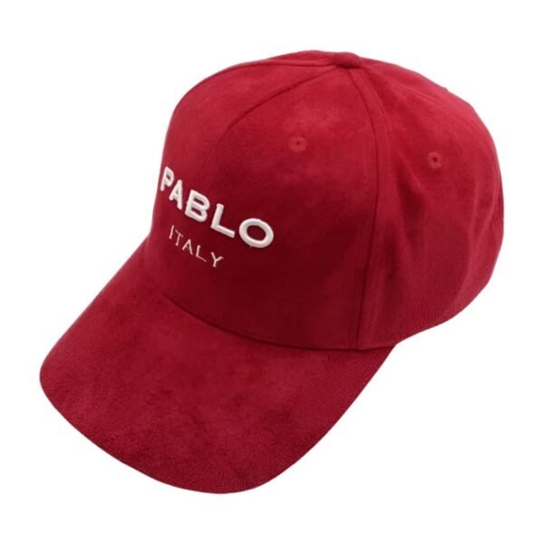 Custom Embroidered Logo 5 Panel Adjustable Suede Baseball Caps For Men - Image 7