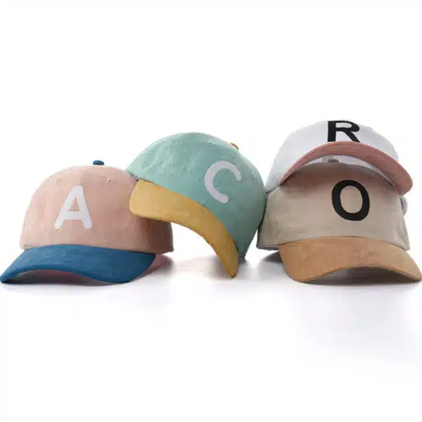 Vintage Suede Distressed 6 Panel Gorras Baseball Cap - Image 2