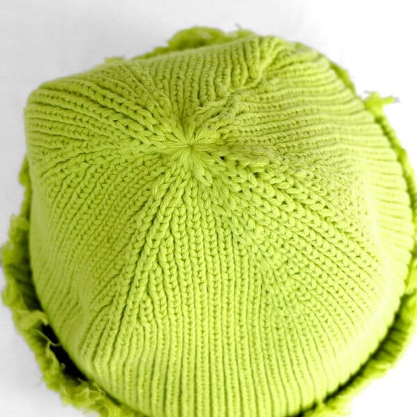 Green Vintage Ripped Knitted Distressed Colorful Knit Beanie - Image 5