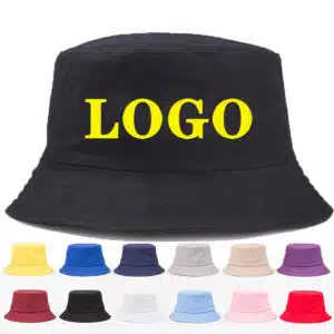 Custom Silk Screen Printing Logo Solid Color Cotton Basin Bucket Hat