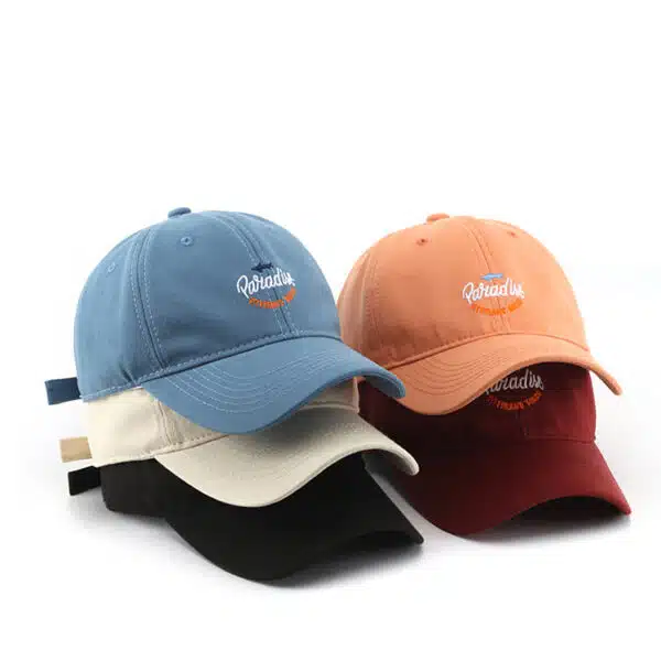 3d Embroidery Logo Cotton Adjustable 6-Panel Dad Hat - Image 4