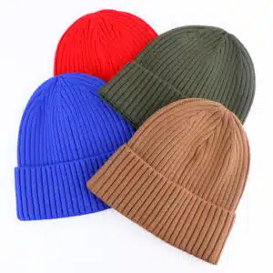 Custom Logo Embroidery Acrylic Dobby Style Winter Knit Hat