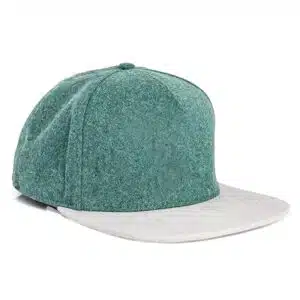 Custom  Embroidered Logo 5 Panel Solid Color Woolen Structured High Profile Snapback Cap