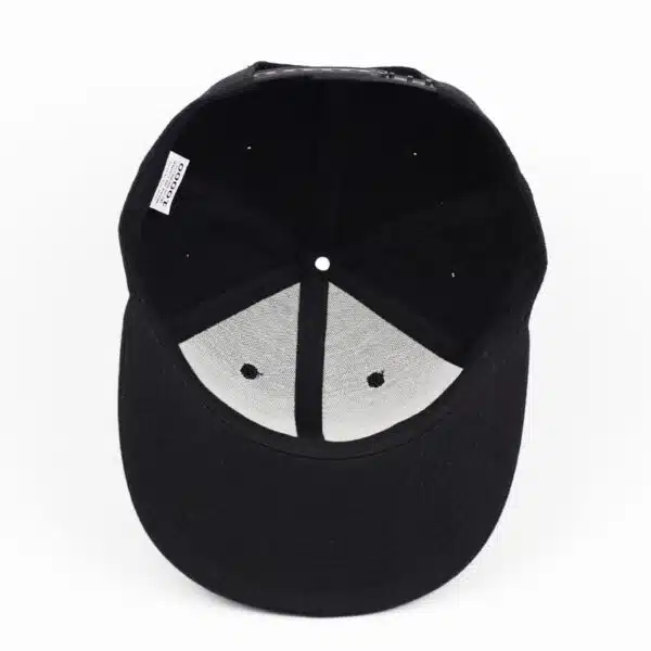 Custom Logo 100% Cotton 5-Panel Snapback Cap - Image 3