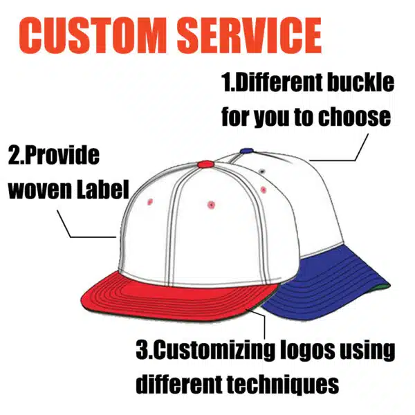 Custom Cotton 3d Embroidered Metal Buckle Snapback Cap - Image 4