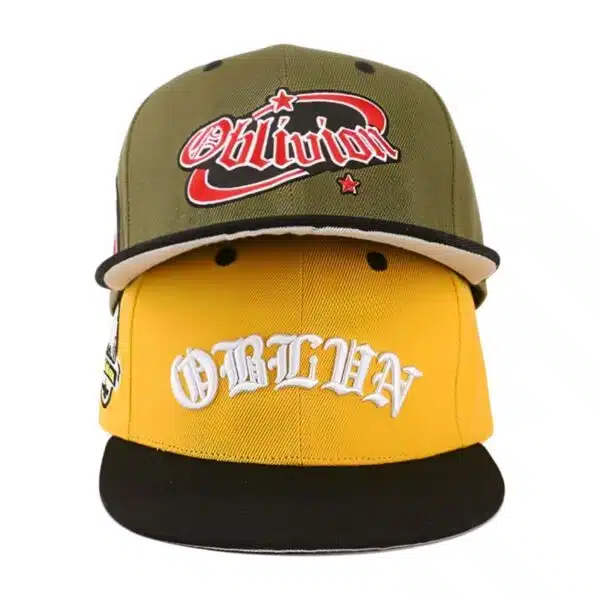 Custom Embroidery Logo Outdoor Sports 6 Panel Snapback Cap - Image 3