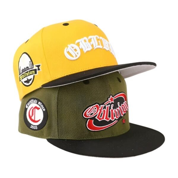 Custom Embroidery Logo  Outdoor Sports 6 Panel Snapback Cap - Image 4