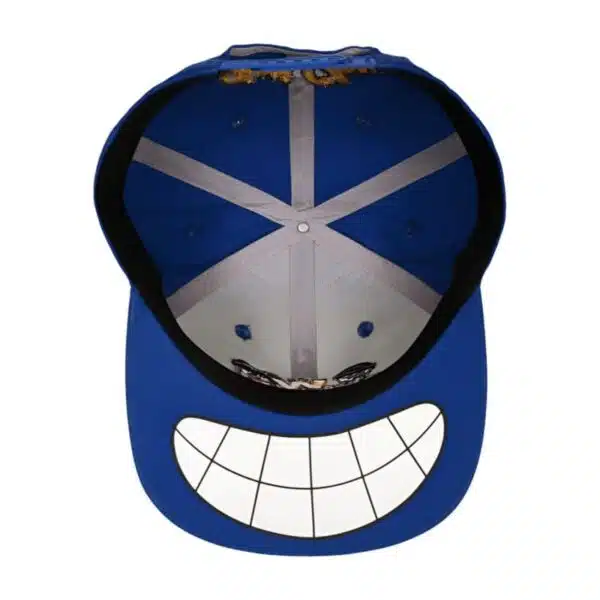 Custom Cotton 6 Panel Embroidery Logo Snapback Cap With Printed Underbrim - Image 3