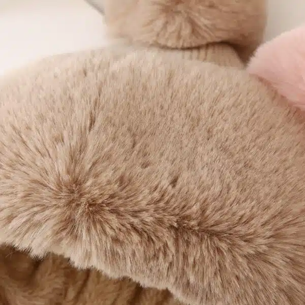 Outdoor Windproof Knitted Fur Ear Flap Trapper Hat For Women - Image 2