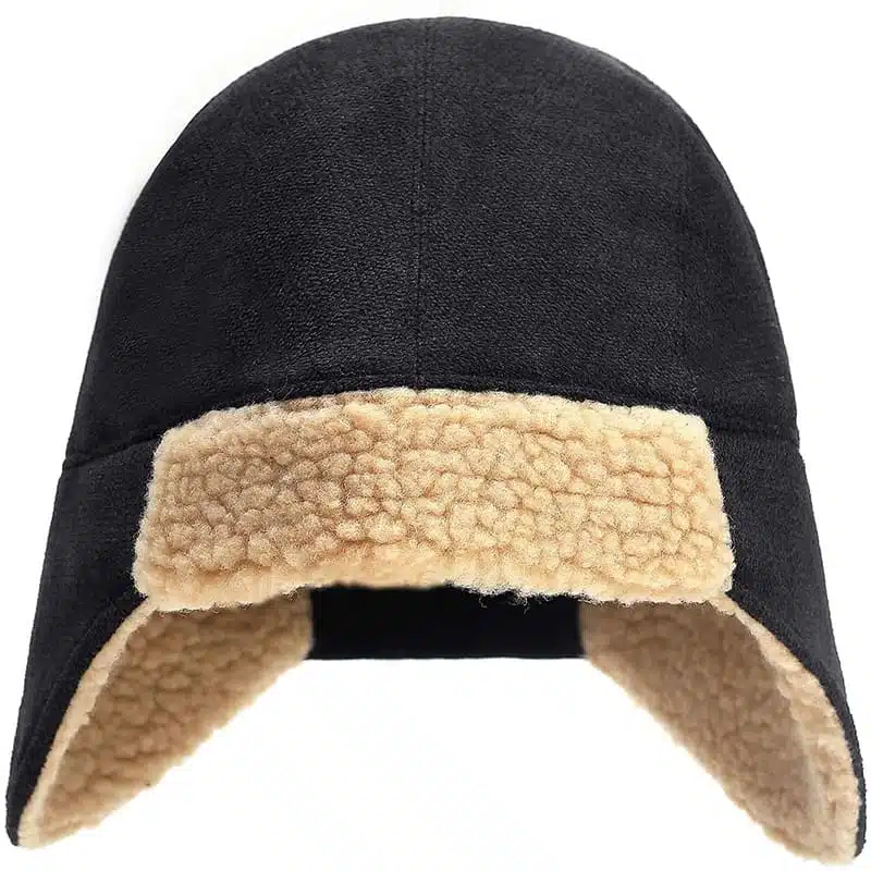 Custom Logo Faux Fur Ear Flaps Trapper Hunting Hat