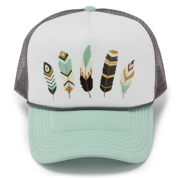 OEM 5 Panel Foam Mesh Printing Trucker Cap With Rope Design - Image 6