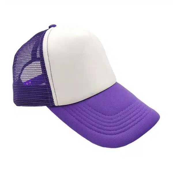 Adjustable 5-Panel Foam Polyester Suede Sports Trucker Cap with Curved Brim - Image 7