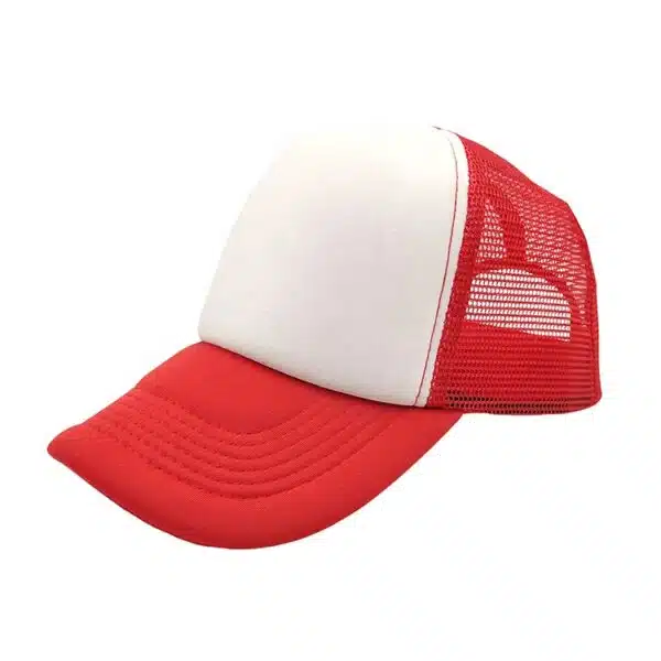 Adjustable 5-Panel Foam Polyester Suede Sports Trucker Cap with Curved Brim - Image 2