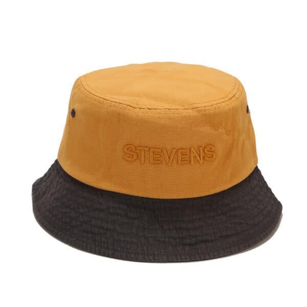 Custom Designer Logo Two Tone Adult Canvas Bucket Hat - Image 4