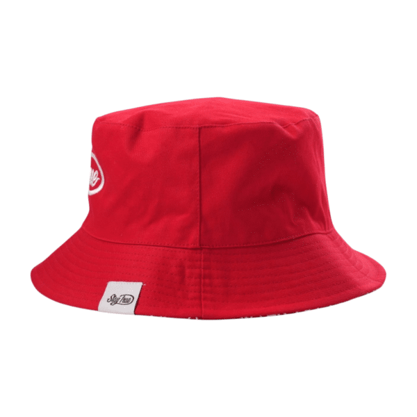 Custom Embroidery Logo  Reversible All Over Print  Cotton Double-Side Bucket Hat - Image 3