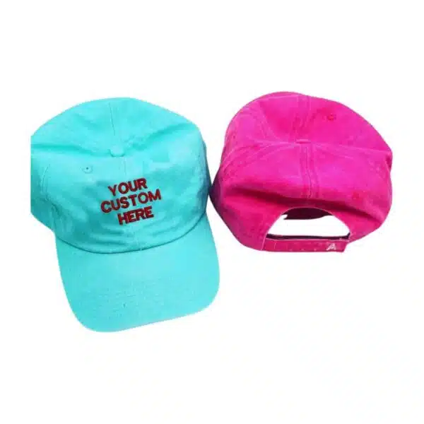 Custom Embroidery Logo Distressed Wash 6 Panel Cotton Dad Hat - Image 6