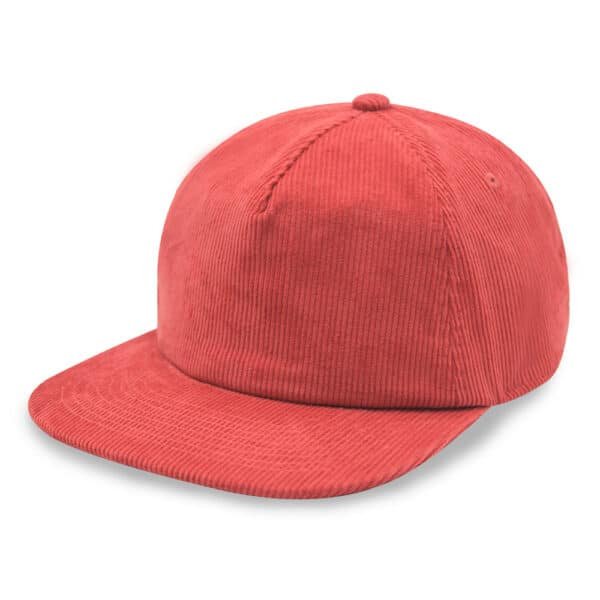 Custom Corduroy Unstructured 5 Panel Vintage Snapback Cap For Men - Image 2