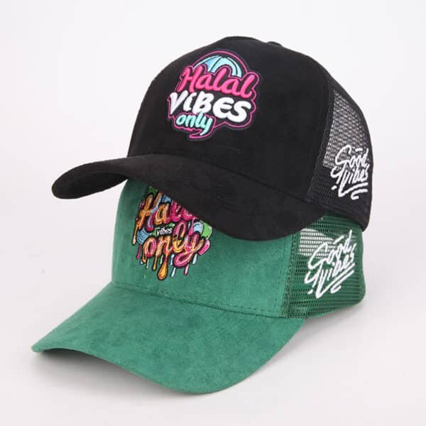 Wholesale 5-Panel Custom Embroidered Suede Trucker Cap - Image 5