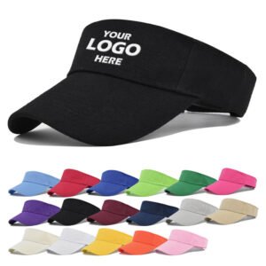 Customized Logo Cotton/Polyester Blank Summer Beach Sun Visor Hat